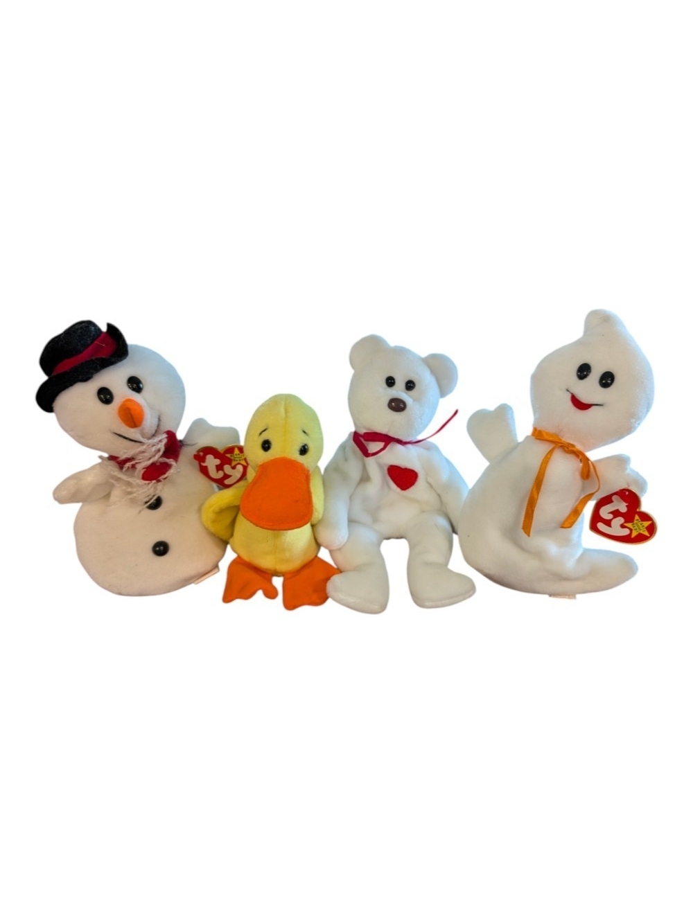 Set Of 4 Holiday Ty Beanie Babies
